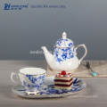 Bamboo Painting Plain Style Japanese Tea Set, Fine Bone China Coffee Tea Sets From China